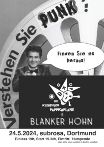 24.05.2024 - Gig im subrosa/Dortmund mit den klebenden Pappkaplanen