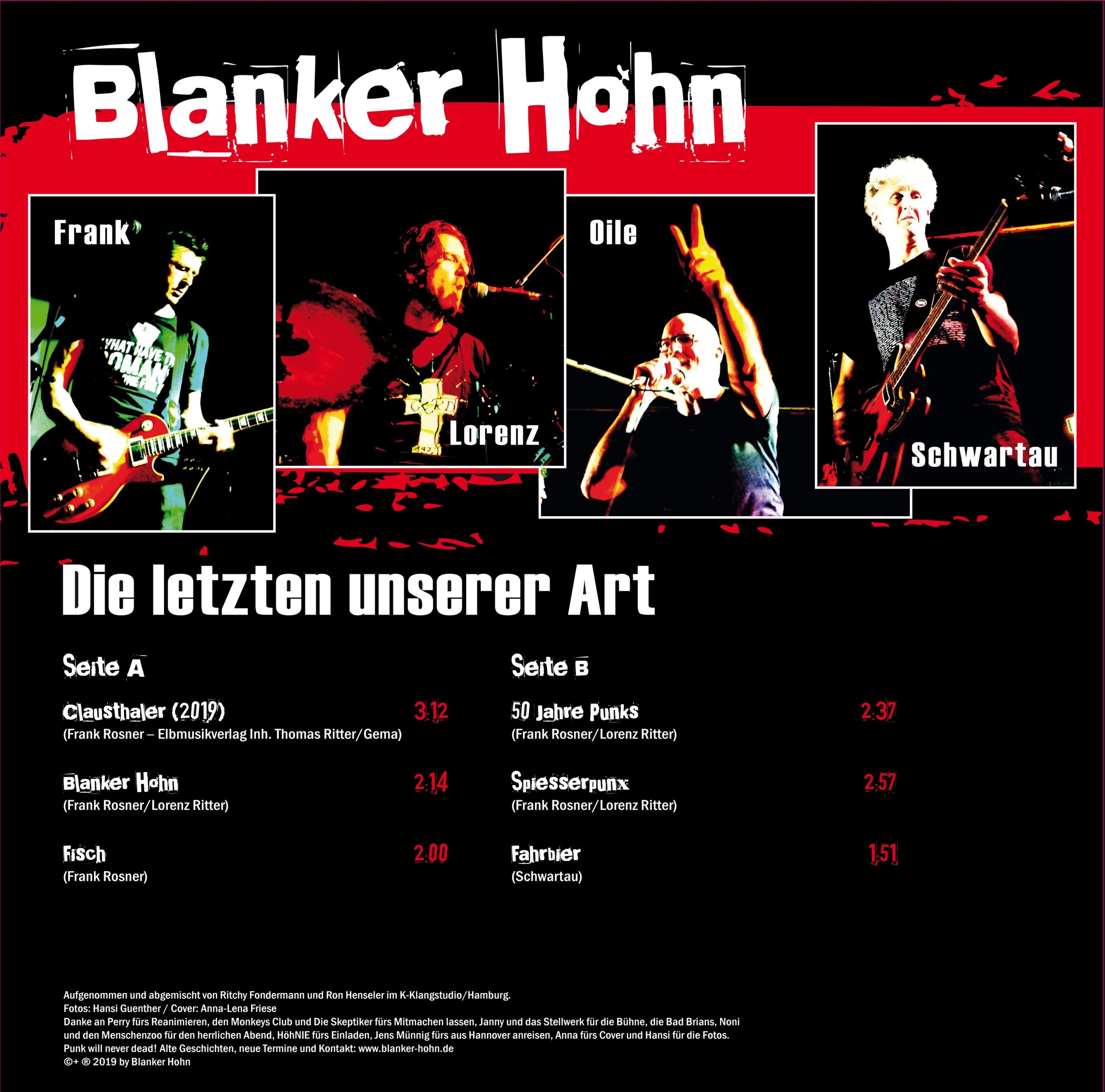 Cover der 2019er EP "Die letzten unserer Art"