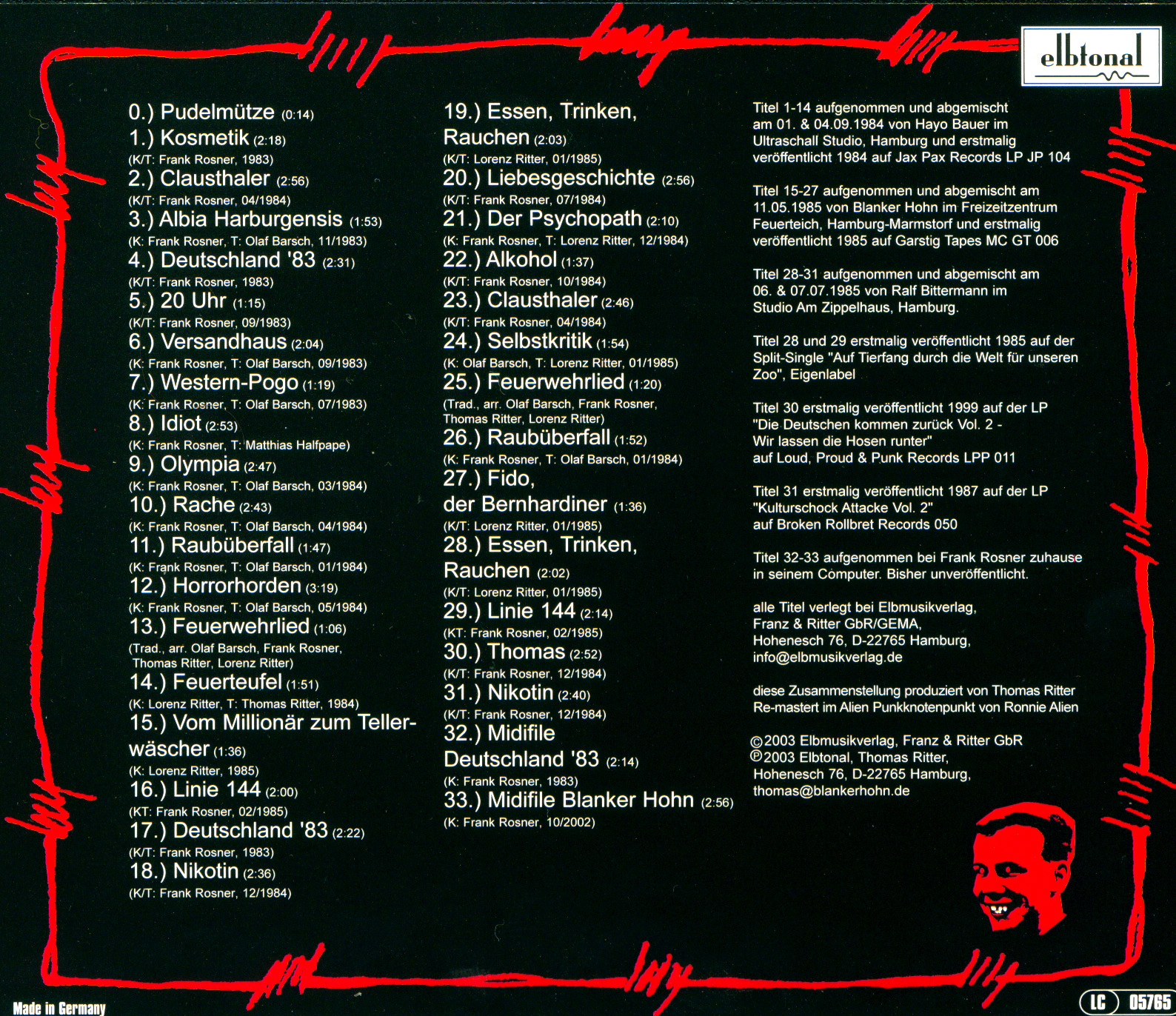 CD Cover - Back